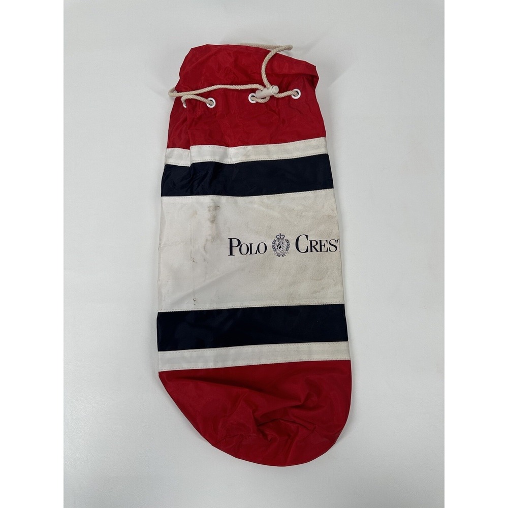 Ralph Lauren Polo Crest Drawstring Bag Towel Swim Duffle Gym